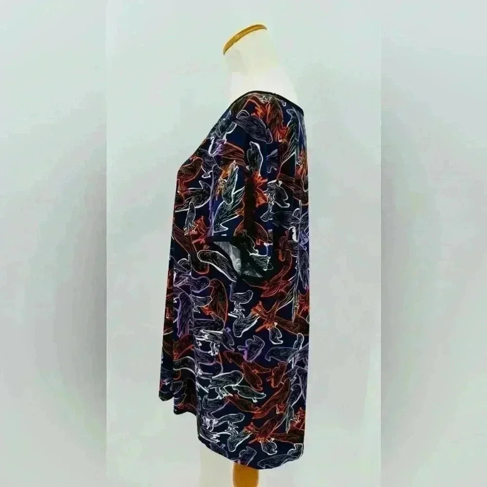LuLaRoe Classic Halloween Raven Multi-Color Tee Shirt, 2XL - Picture 2 of 7